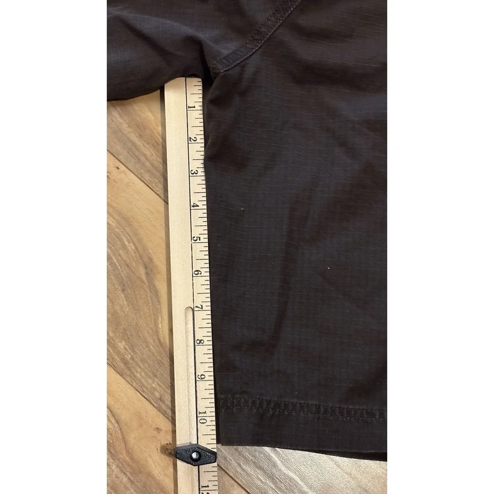 Eddie Bauer Men's 33 Rip Stop Canvas Cargo Hiking Shorts Multi-Pocket Brown
